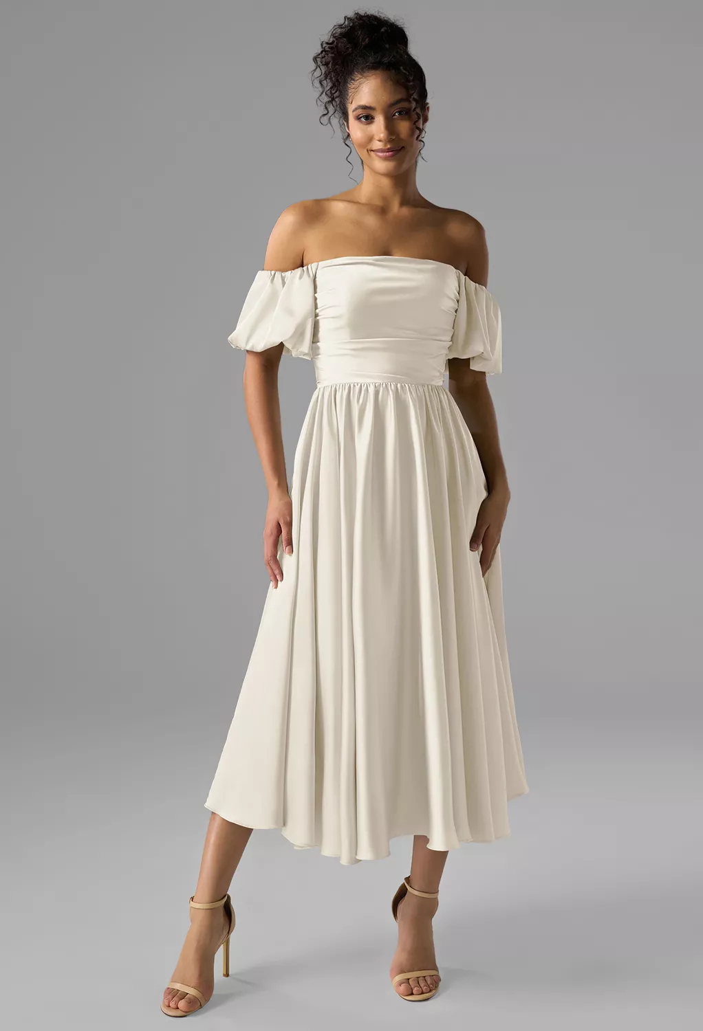 AW Kye Ivory  Cocktail Wedding Guest Dresses